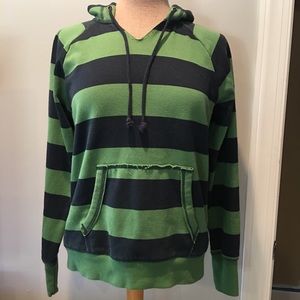 Juniors Arizona Rugby Navy and Green Hoodie L